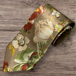 Vintage 50s 60s Wembley Starshine Clip On Necktie Floral Pattern Tie